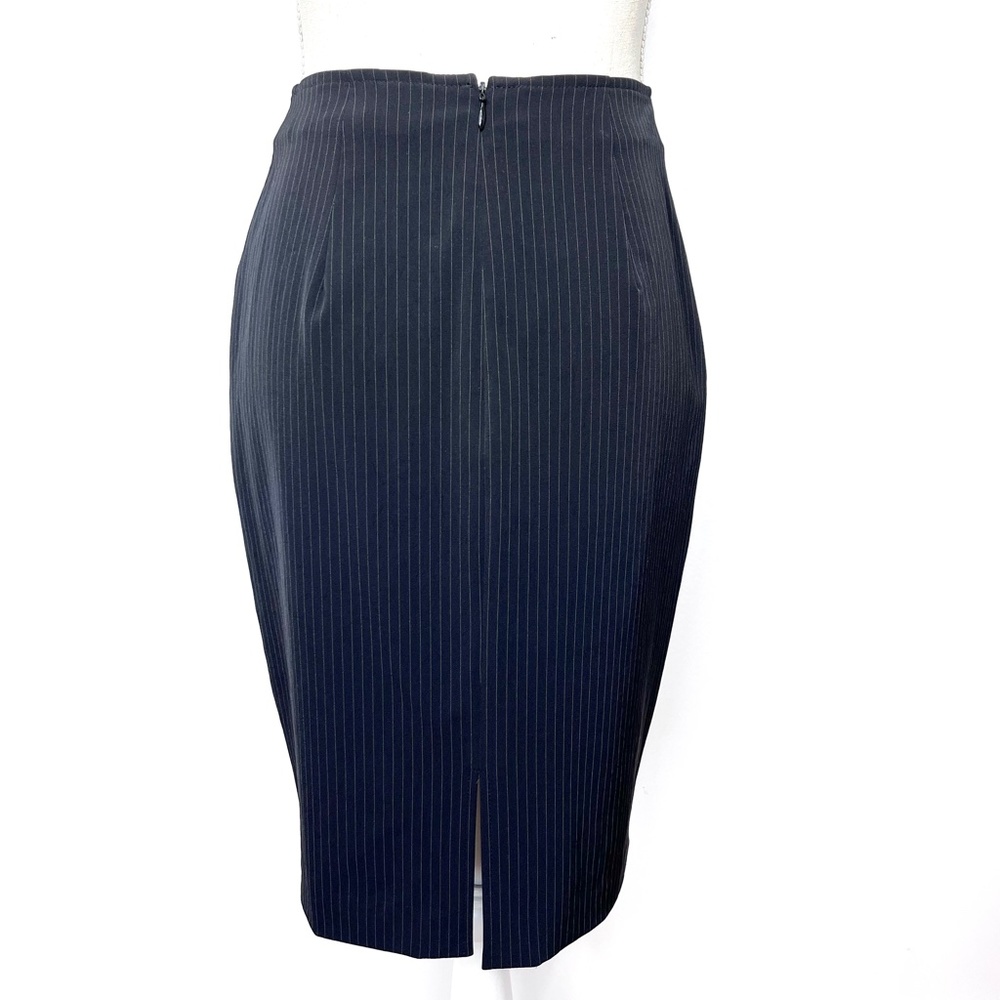 Isabel Ardee Black Pinstripe Pencil Skirt Business Suit Skirt